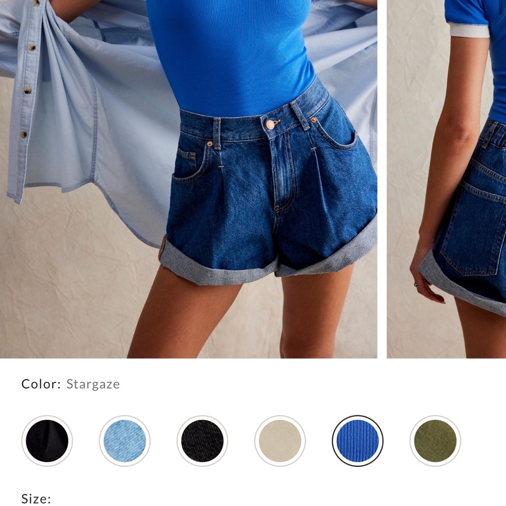 Free people denim shorts